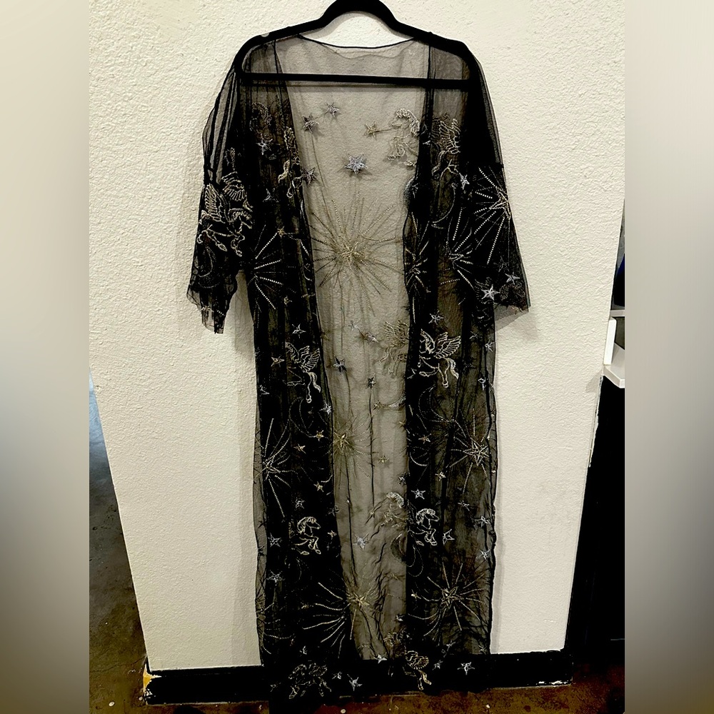 Gorgeous Handmade Duster Black/Gold/Silver